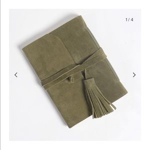 Hand bound Paper and Olive Leather Journal